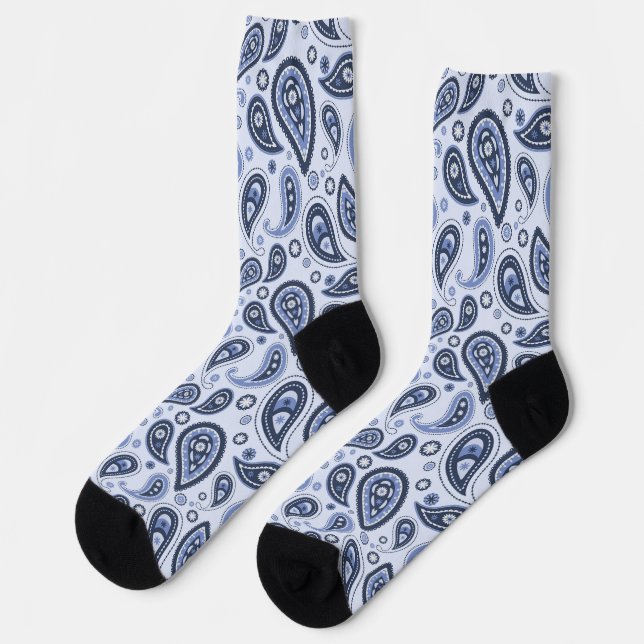 Chaussette Motif Blue Paisley (Gauche)