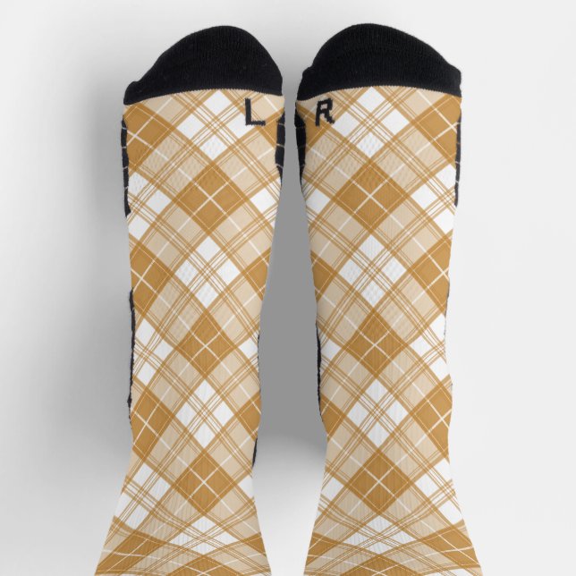 Chaussette Motif Brown Tartan blanc yxm0uat9 (Haut)