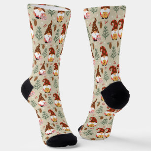 Chaussette Motif cadeau Noël Gnomes