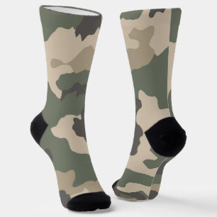 Chaussette Motif Camo Vert