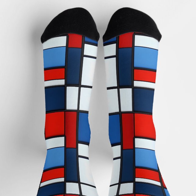 Chaussette Motif Carré coloré (Haut)