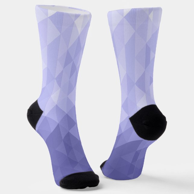 Chaussette Motif carré de géométrie triangulaire violet (Angulaire)