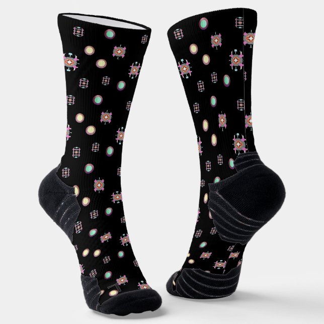 Chaussette Motif Cercle Noah Noir (Angulaire)