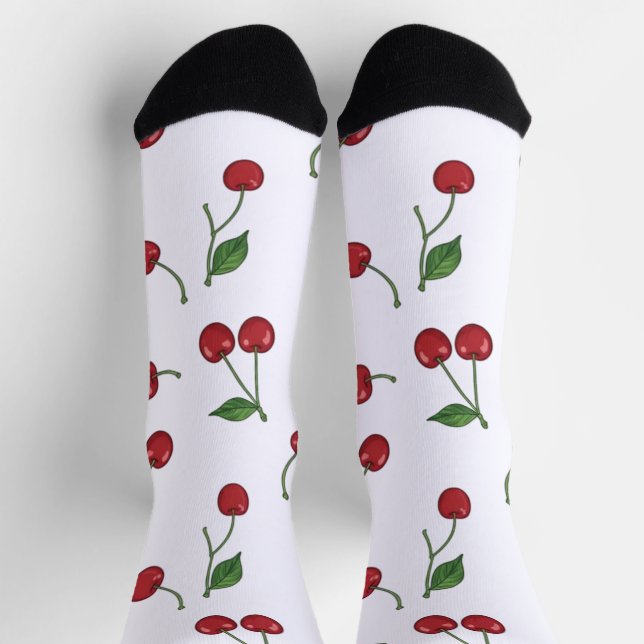Chaussette Motif Cerise de Verger Sucré (Haut)