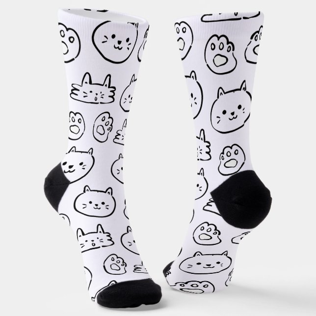 Chaussette Motif chats mignons (Angulaire)