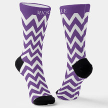 Motif Chevron blanc violet foncé personnalisé