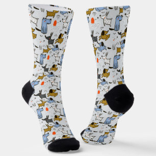 Chaussette Motif chien mignon Doodle