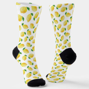 Chaussette Motif citron aquarelle