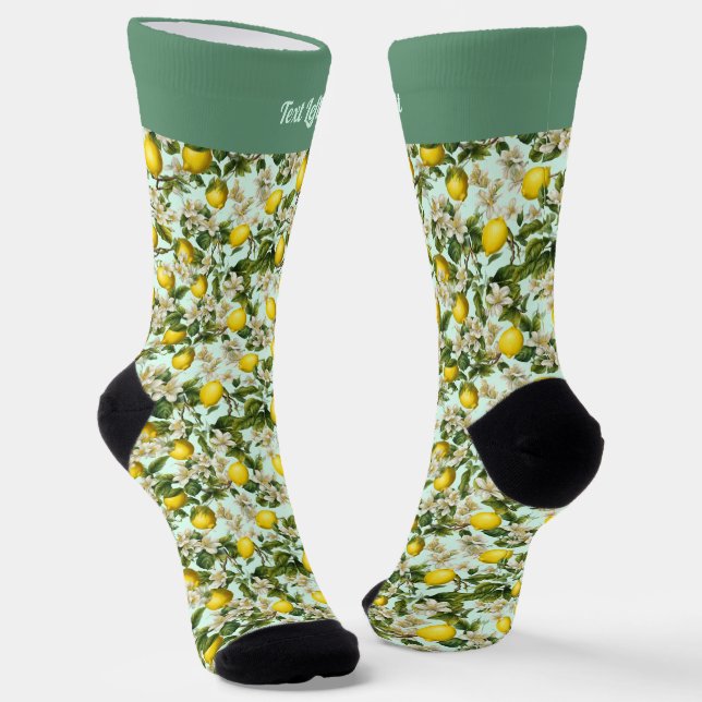 Chaussette Motif Citrons (Angulaire)