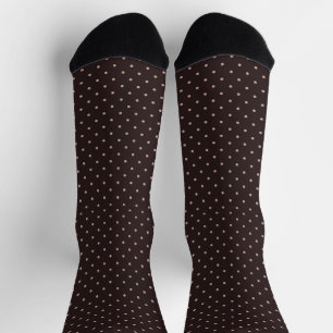 Chaussette Motif classique à pois, Marron, Pois bohèmes