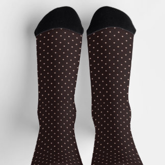 Chaussette Motif classique à pois, Marron, Pois bohèmes