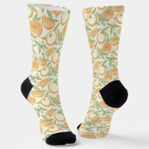 Chaussette Motif classique aux fruits orange