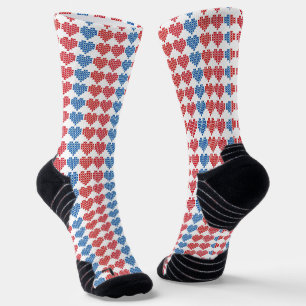 Chaussette Motif Coeurs croisés
