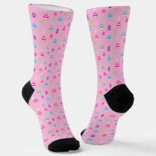 Chaussette Motif coloré des oeufs de Pâques
