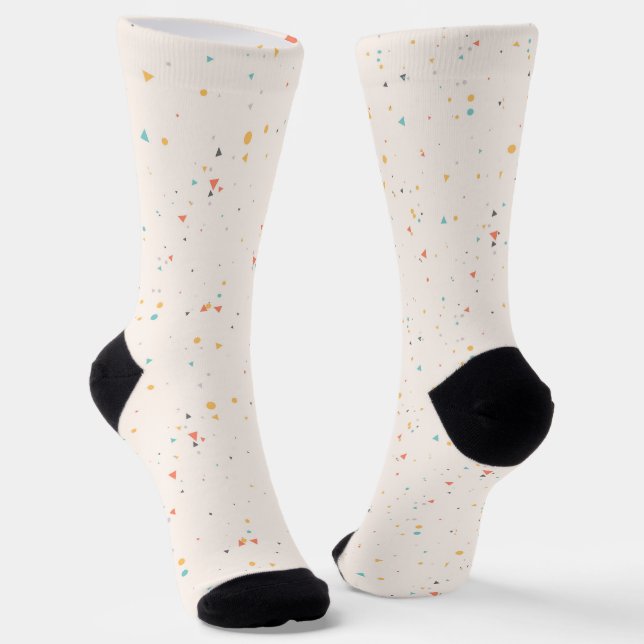 Chaussette Motif Confetti Dots & Triangle (Angulaire)