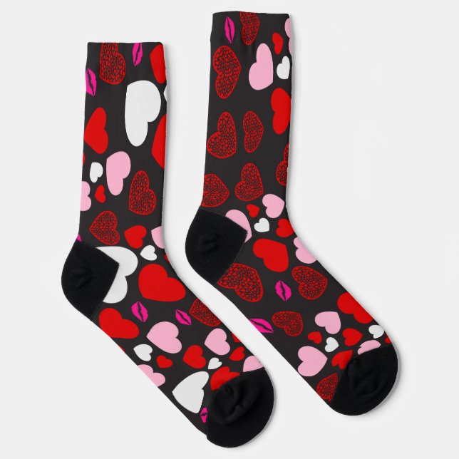 Chaussette motif corazones (Droite)