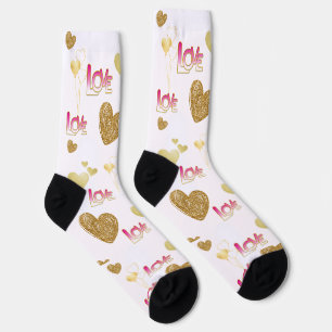 Chaussette motif corazones