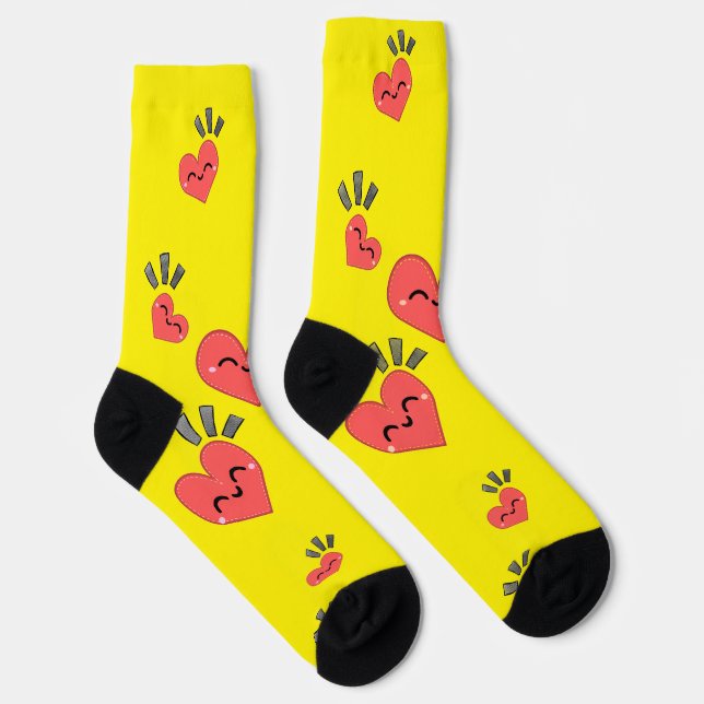 Chaussette motif corazones (Droite)