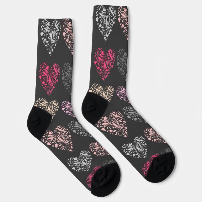 Chaussette motif corazones (Droite)