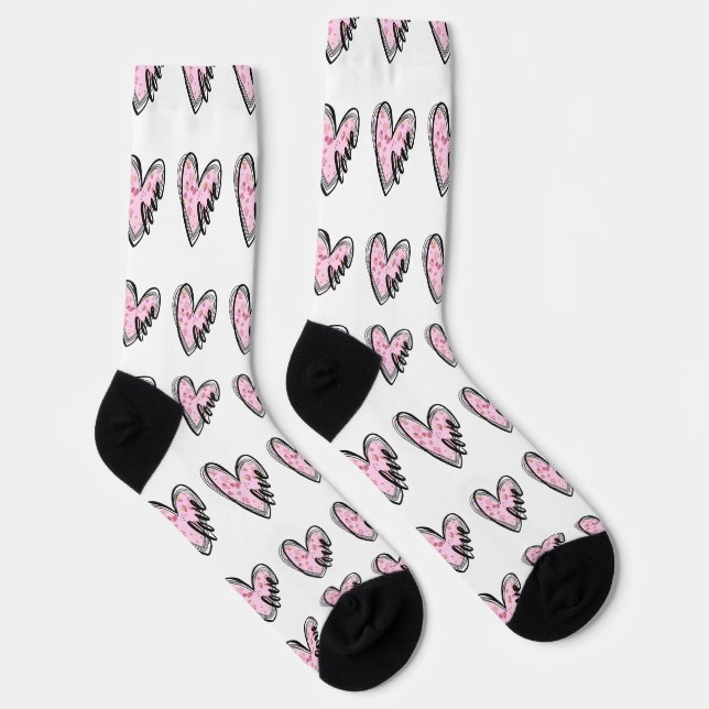 Chaussette motif corazones (Droite)