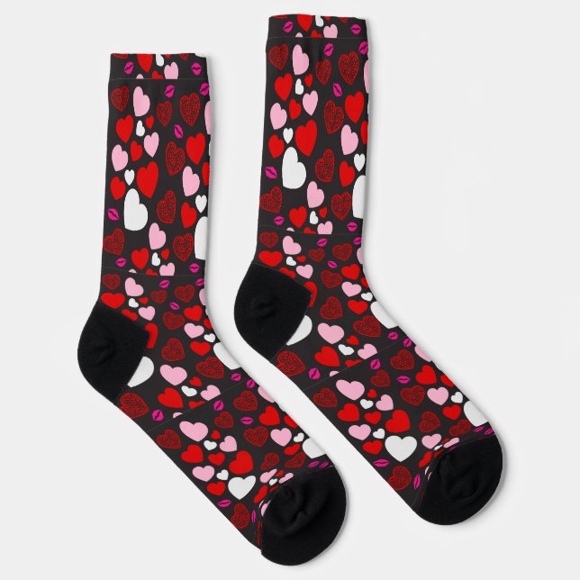 Chaussette motif corazones (Droite)