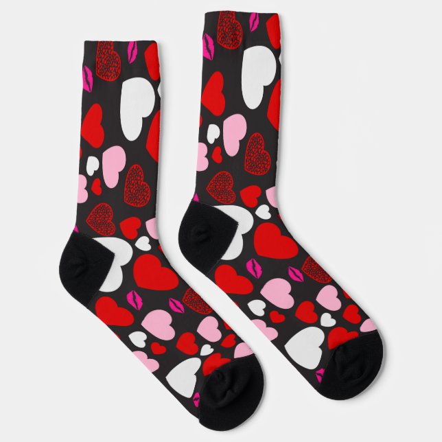 Chaussette motif corazones (Droite)