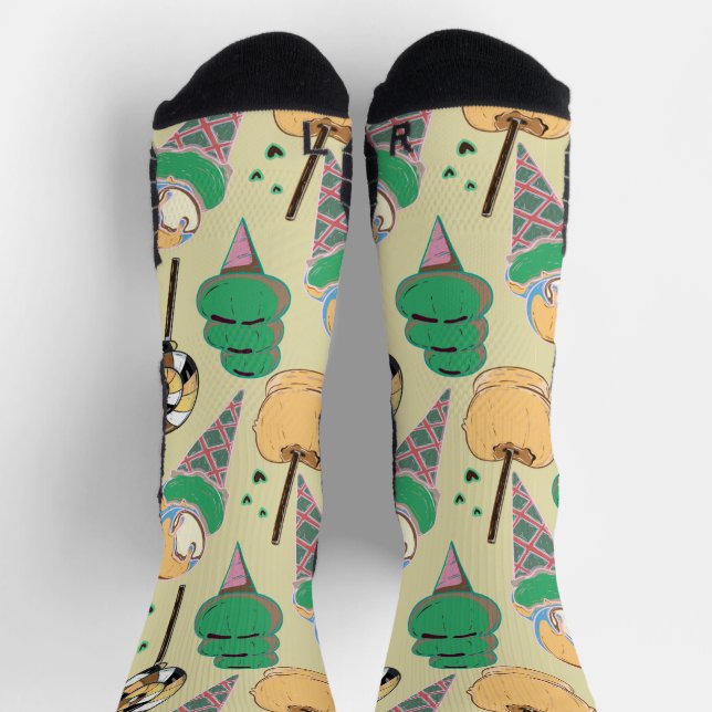 Chaussette Motif crème glacée | motif Lollies | lollipop 25 (Haut)