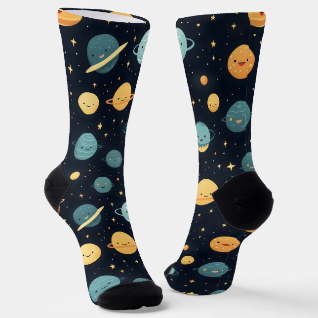 Chaussette Motif Cute Cosmos (Angulaire)