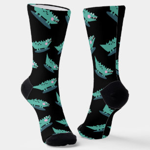 Chaussette Motif d'animal sauvage d'alligator mignon