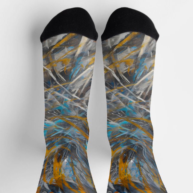 Chaussette Motif d'art moderne abstrait (Haut)
