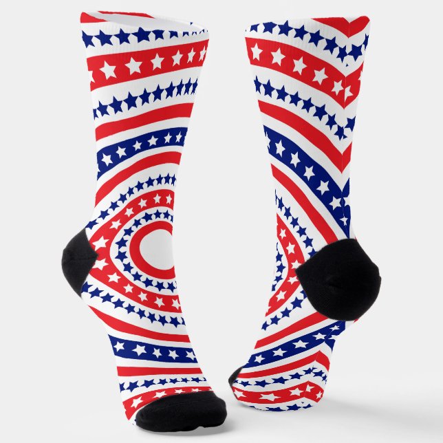 Chaussette Motif de bague patriotique (Angulaire)