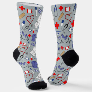 Chaussette Motif de blouse de docteur et d'infirmière