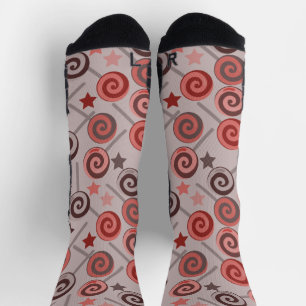Chaussette Motif de bonbons   motif Lollies   lollipop 18 Coq