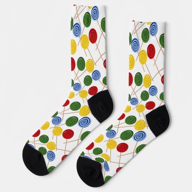 Chaussette Motif de bonbons | motif Lollies | lollipop 21 Thr (Gauche)