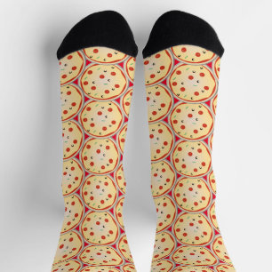 Chaussette Motif de buffet de fête de pizza