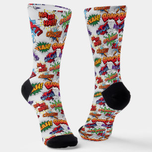 Chaussette Motif de bulle Superhero