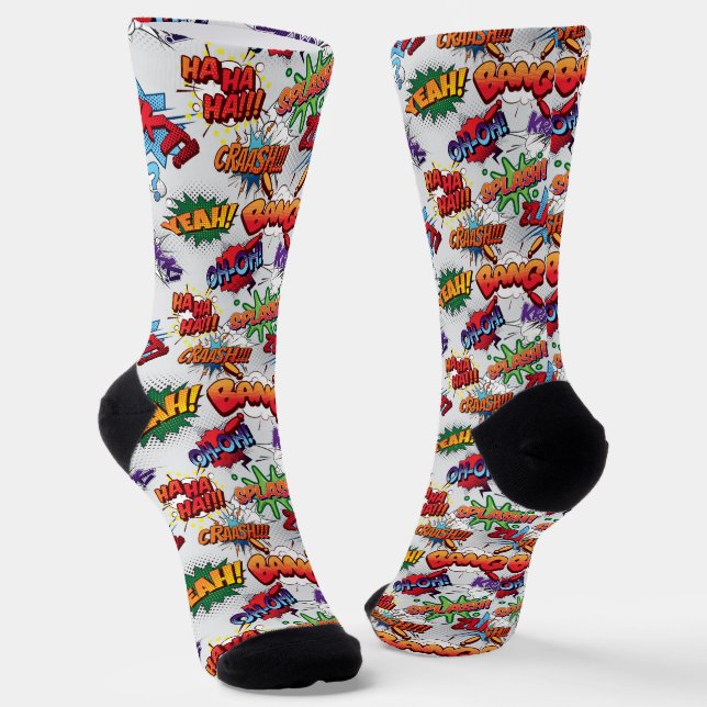 Chaussette Motif de bulle Superhero (Angulaire)