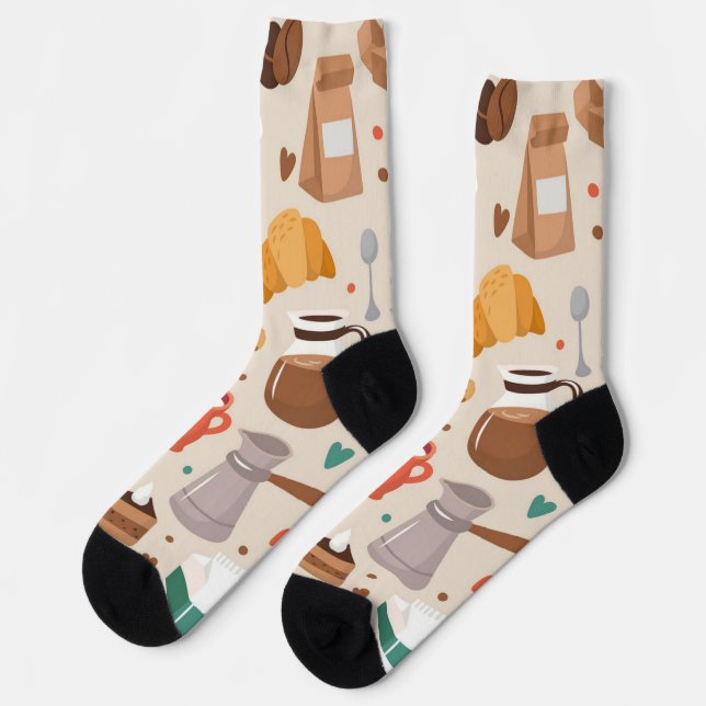 Chaussette Motif de café (Gauche)
