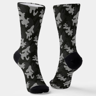 Chaussette Motif de camouflage noir
