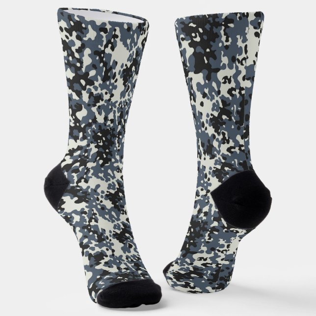 Chaussette Motif de camouflage urbain numérique (Angulaire)
