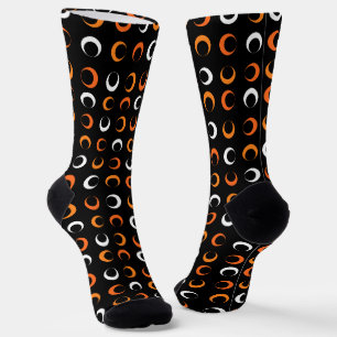 Chaussette Motif de cercle de couleur d'Halloween