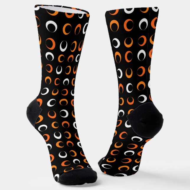 Chaussette Motif de cercle de couleur d'Halloween (Angulaire)
