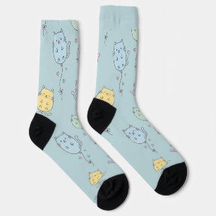 Chaussette Motif de chat ballon Mignon minimaliste pour enfa