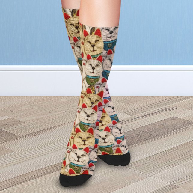 Chaussette Motif de chats Maneki-neko (Créateur téléchargé)