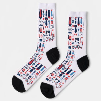 Chaussette Motif de chaussettes de fête du Père - Icônes et o
