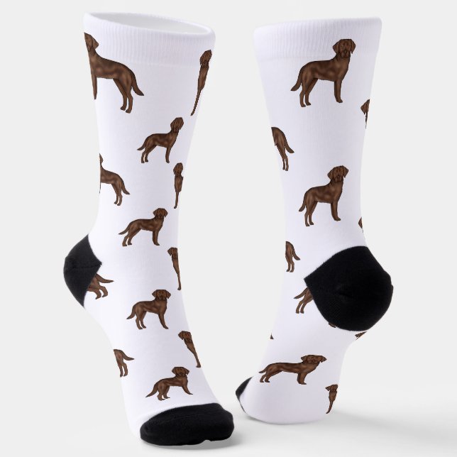 Chaussette Motif de chien Brown de l'extracteur de chocolat L (Angulaire)