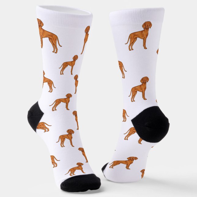 Chaussette Motif de chien pointer dessin animé mignon Vizsla  (Angulaire)