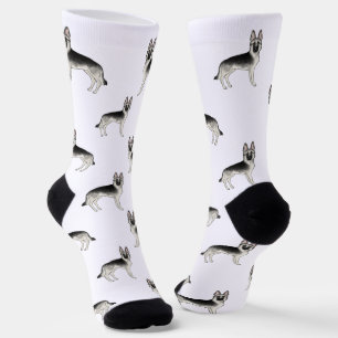 Chaussette Motif de chien Shepherd allemand argenté mignon GS