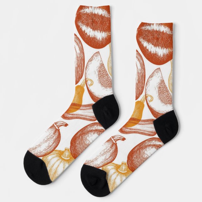 Chaussette Motif de citrouille (Gauche)