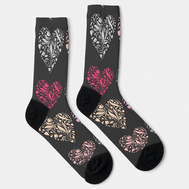 Chaussette motif de cœurs (Droite)